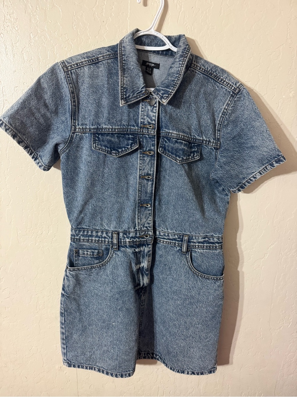 Classic Denim Women’s  One-Piece Dress - Blue